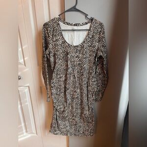 🐆 women's cheetah print midi maternity dress 🐆